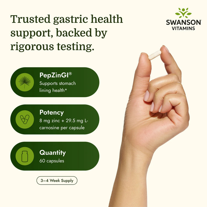 Swanson Zinc Carnosine - 60 capsules | سوانسون زنك كارنوزين - 60 كبسولة