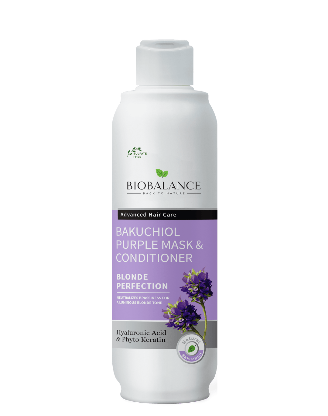 Bio Balance Bakuchiol Purple Mask & Conditioner - 330ml | بايو بالانس بلسم  الباكوشيول للشعر السلفر والبلاتيني  - 330 مل