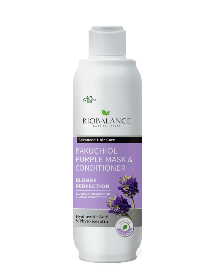 Bio Balance Bakuchiol Purple Mask & Conditioner - 330ml | بايو بالانس بلسم  الباكوشيول للشعر السلفر والبلاتيني  - 330 مل
