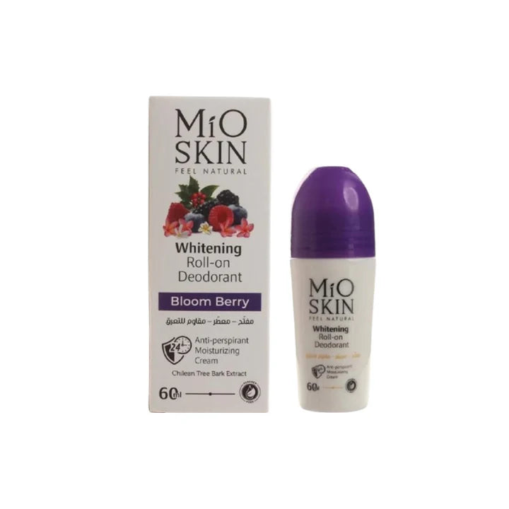 MIO SKIN Whitening Roll- On Deodorant 24hr Anti Perspirant Moisturizing Cream - 60ml|  ميو سكن مزيل تعرق رول ومبيض  لمدة 24 ساعة- 60 مل