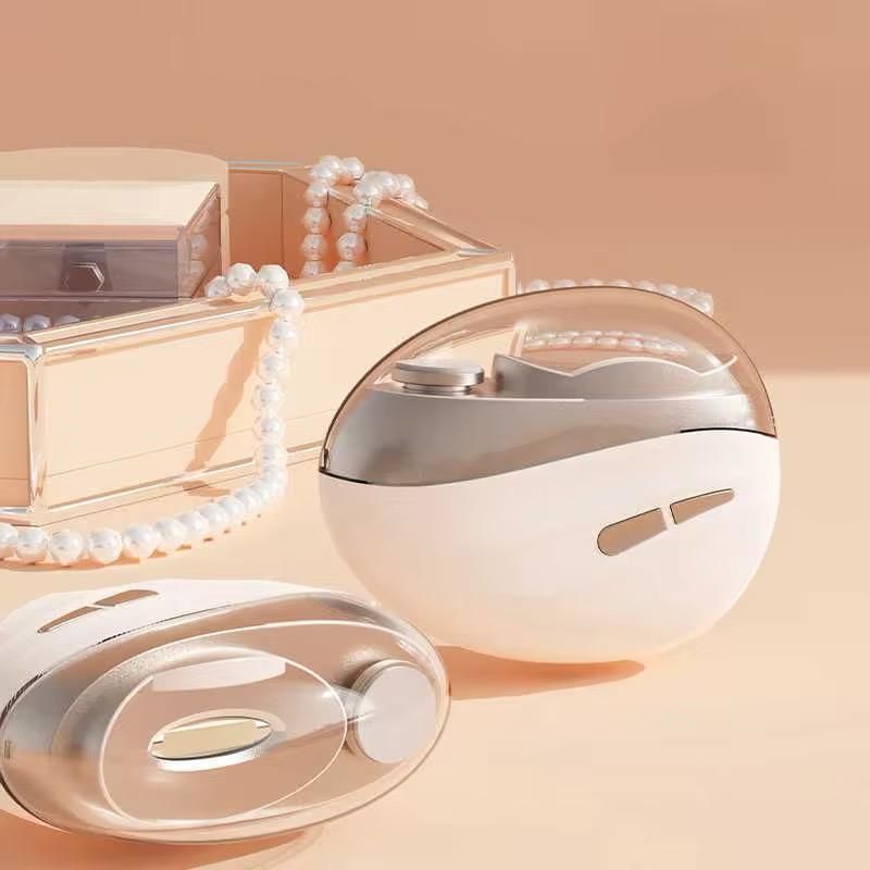 Nabun 2 In 1 Electric Nail Clipper White | جهاز كهربائي محمول لتقليم الأظافر وتنعيم حوافها