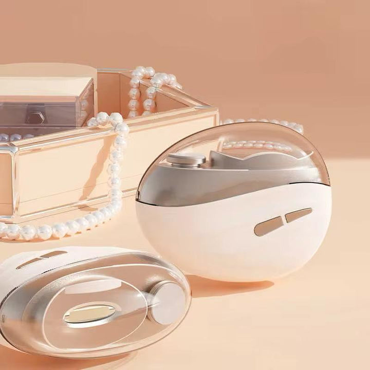 Nabun 2 In 1 Electric Nail Clipper White | جهاز كهربائي محمول لتقليم الأظافر وتنعيم حوافها