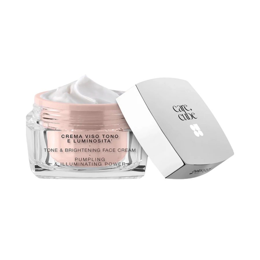 Belloggi Care Cubè Tone & Brightening Face Cream with plumping and illuminating benefits.