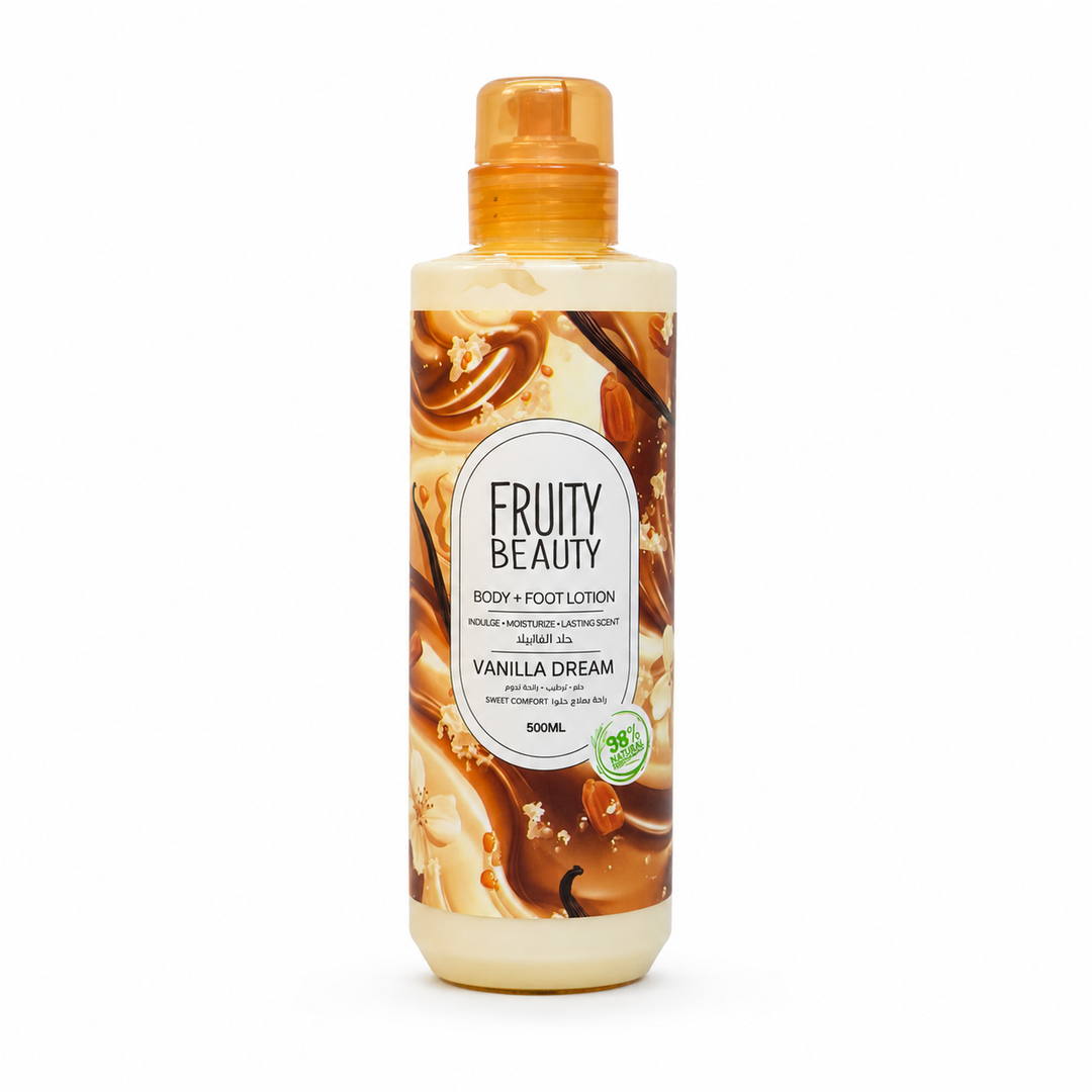 FRUITY BEAUTY Foot Body Lotion Vanilla Dream - 500ml | فروتي بيوتي لوشن جسم وقدم فانيلا دريم - 500مل