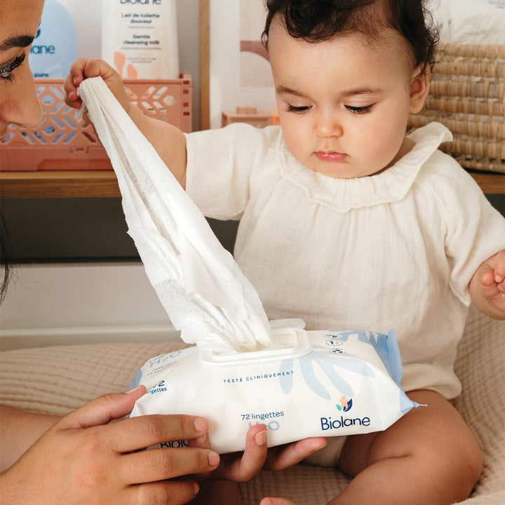 Biolane Water Based Wet Wipes - 72 pcs | بايولان مناديل مبللة للأطفال - 72 قطعة