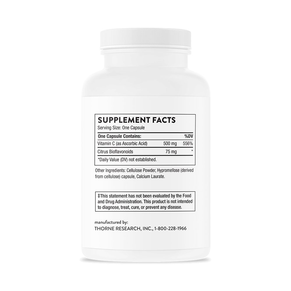 THORNE Vitamin C 500 mg - 90 Capsules | ثورن فيتامين C بتركيز 500 ملغ – 90 كبسولة