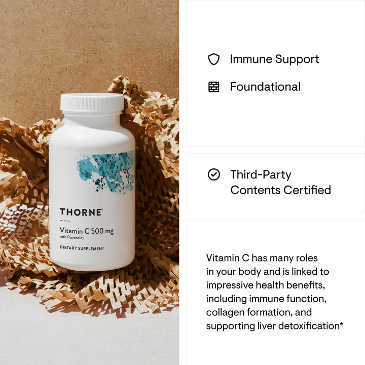THORNE Vitamin C 500 mg - 90 Capsules | ثورن فيتامين C بتركيز 500 ملغ – 90 كبسولة