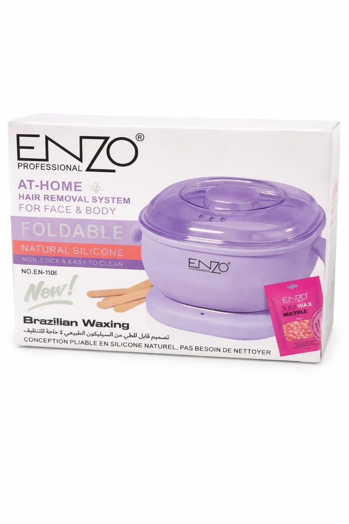 ENZO At Home Hair Removal System For Face & Body Natural Silicone | اينزو جهاز واكس لأزالة شعر الوجه والجسم سيليكون