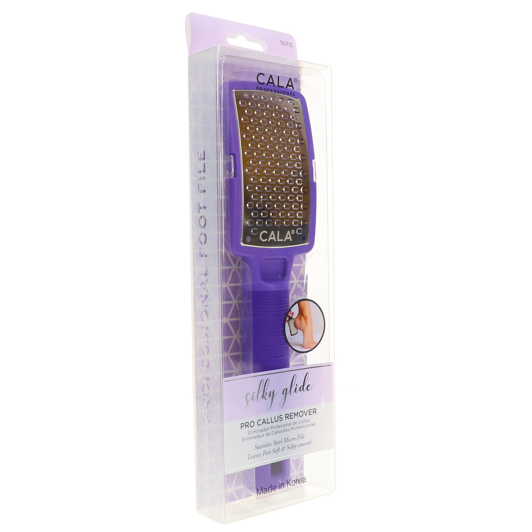 CALA Silky Glide Callus Remover Stainless Steel Micro-File Wet/Dry Skin, Purple | كالا مبرد قدم مسطح #1