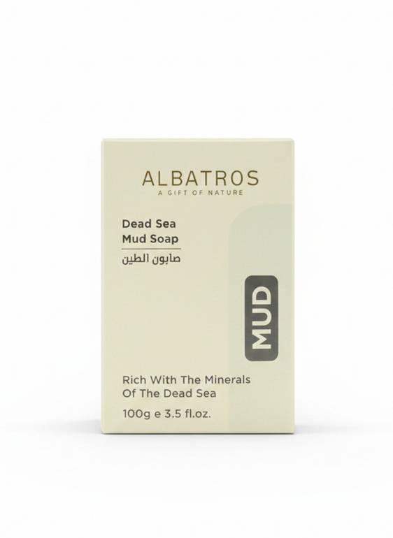 AL BATROS Dead Sea Mud Soap - 100g | الباتروس صابون الطين من البحر الميت - 100غ