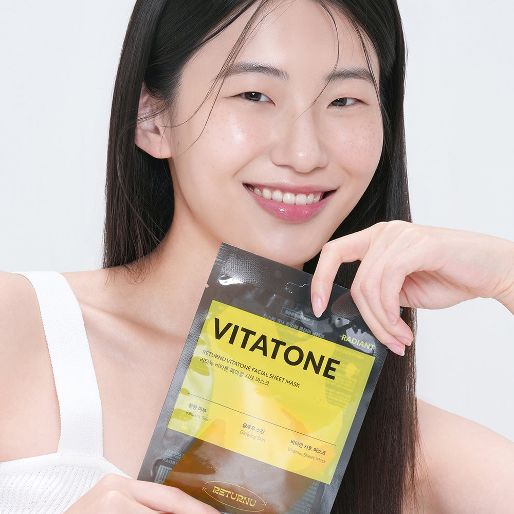 RETURNU Vitatone Facial Sheet Mask - 25g | ريترن يو  قناع ورقي للوجه بفيتامين سي - 25غ