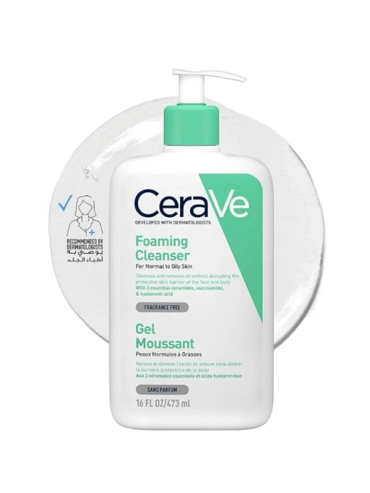 CeraVe Foaming Cleanser for Normal to Oily Skin Gel Moussant - 473ml | سيرافي غسول رغوي - 473مل #1