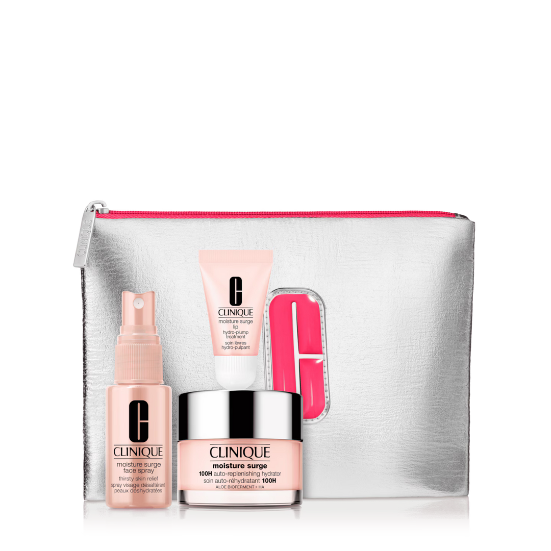 Clinique Moisture Surge Megastars 3 Piece Set | كلينك مجموعة الترطيب للوجه والشفاه ميغا ستار - 3 قطع