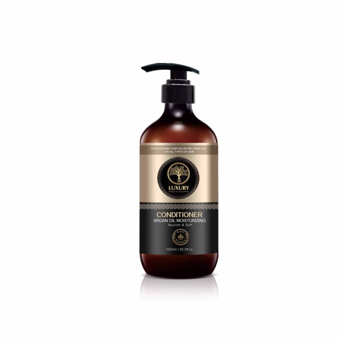 LUXURY Argan Oil Moisturizing Nourish & Soft Conditioner - 1000ml  | بلسم مرطب ومغذي وناعم بزيت الأرغان - 1000 مل