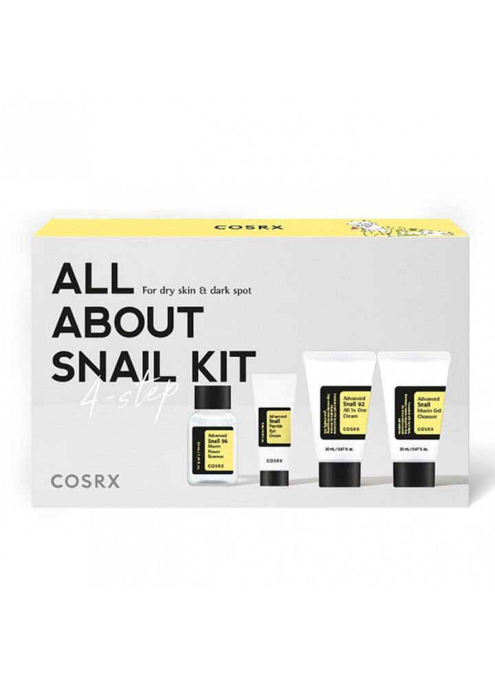 COSRX All About Snail Kit 4 Step - Mini Size | كوزركس مجموعة الحلزون - 4 قطع حجم صغير