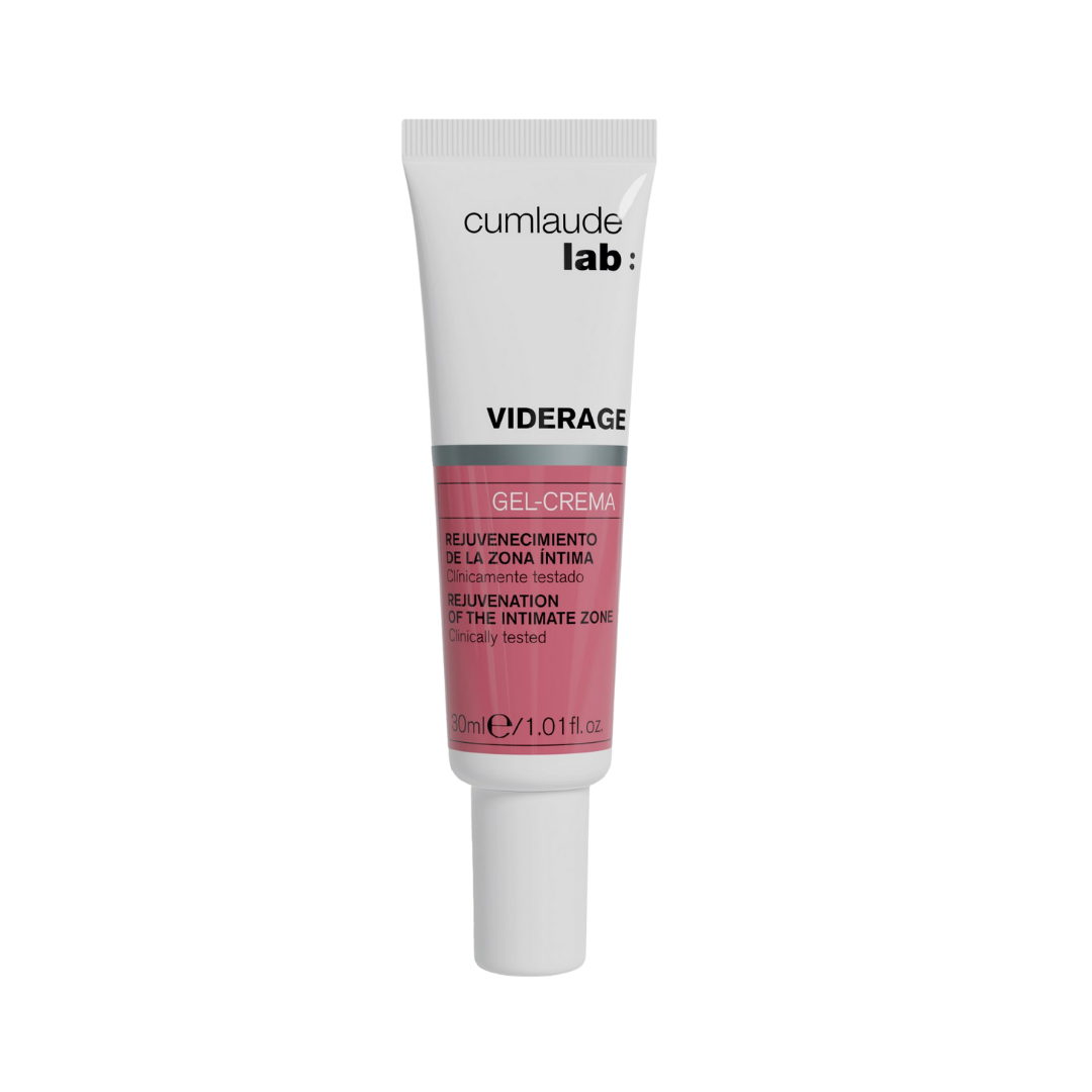 Cumlaude Lab Viderage gel-cream intimate care 30ml white tube with pink label
