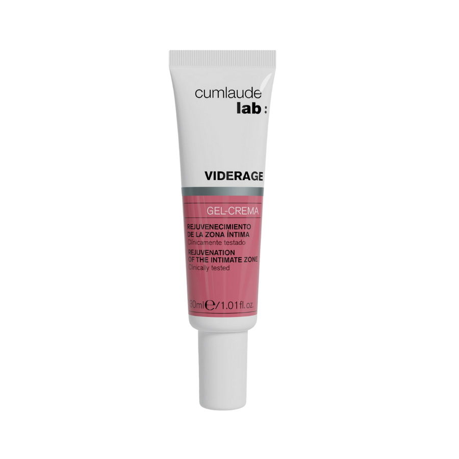 Cumlaude Lab Viderage gel-cream intimate care 30ml white tube with pink label
