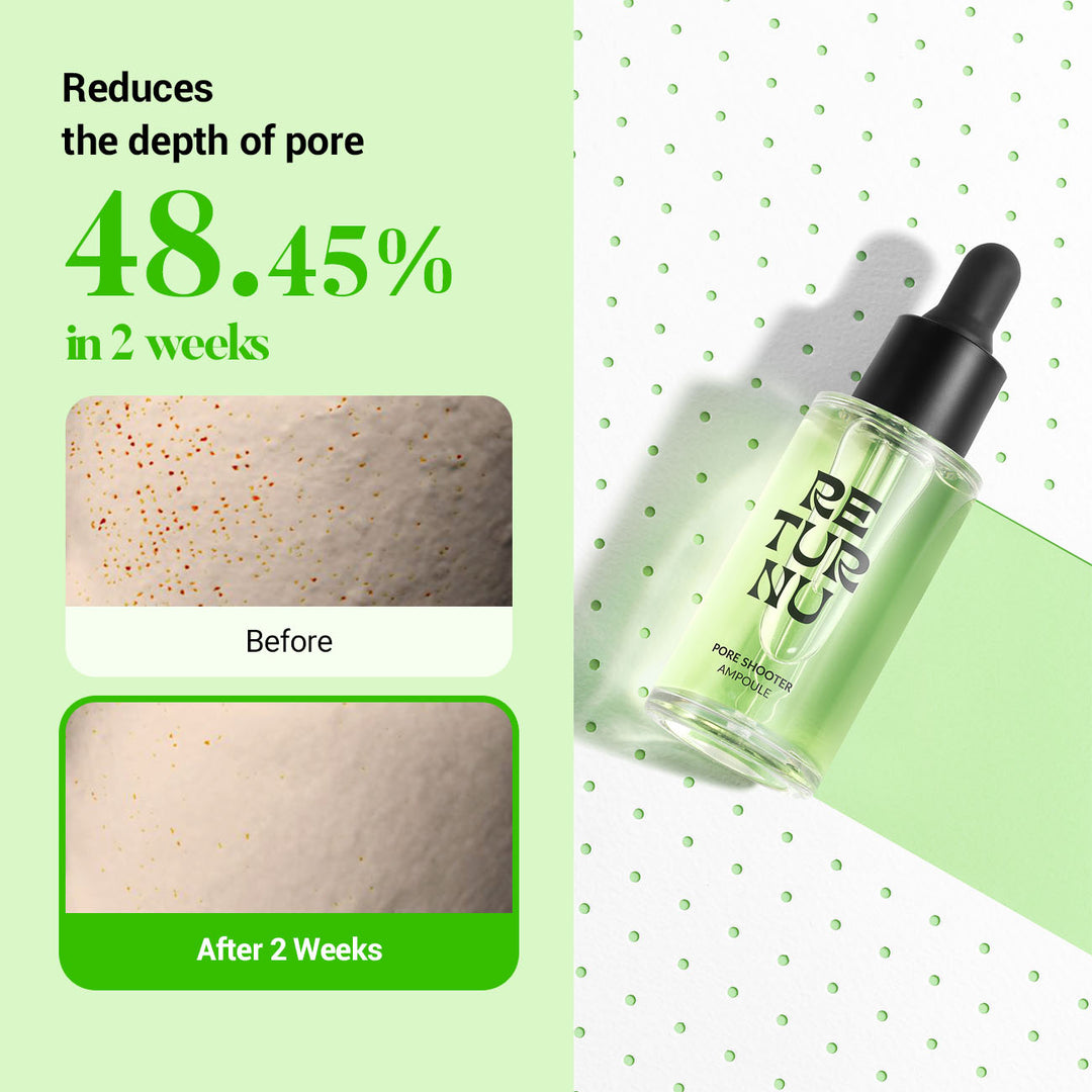 RETURNU pore shooter ampoule - 30ml | ريترن يو سيروم متخصص للعناية بمظهر المسام والبشرة الدهنية - 30مل