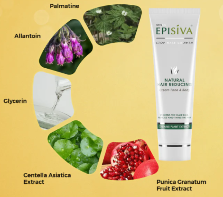 Episiva Hair Reducing Skin Cream - 140ml | ابسيفا كريم لتأخير نمو الشعر للوجه والجسم - 140 مل