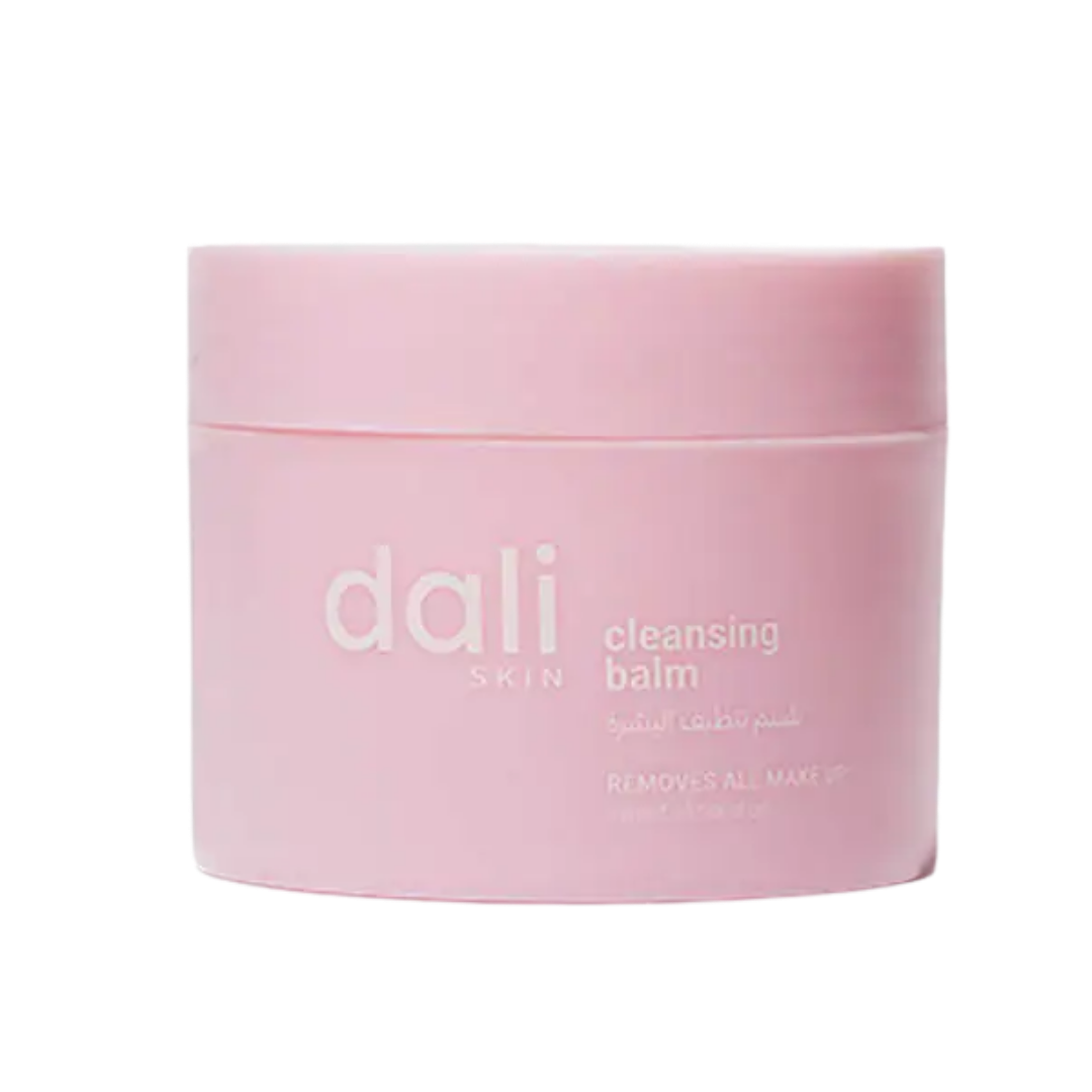 dali Cleansing Balm, pink jar, labeled with "dali" and "cleansing balm", 200g.
