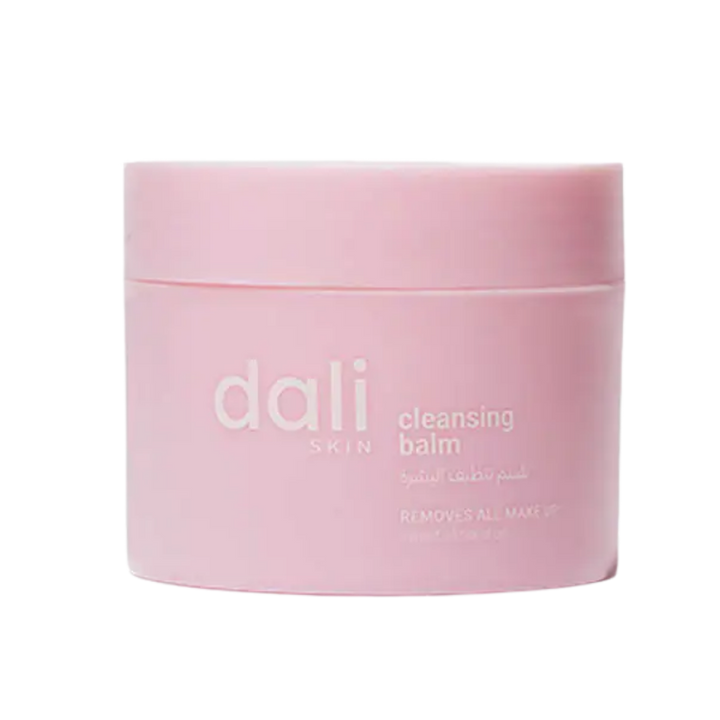 dali Cleansing Balm, pink jar, labeled with "dali" and "cleansing balm", 200g.

