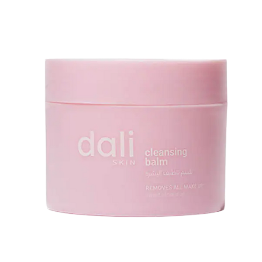 dali Cleansing Balm, pink jar, labeled with "dali" and "cleansing balm", 200g.
