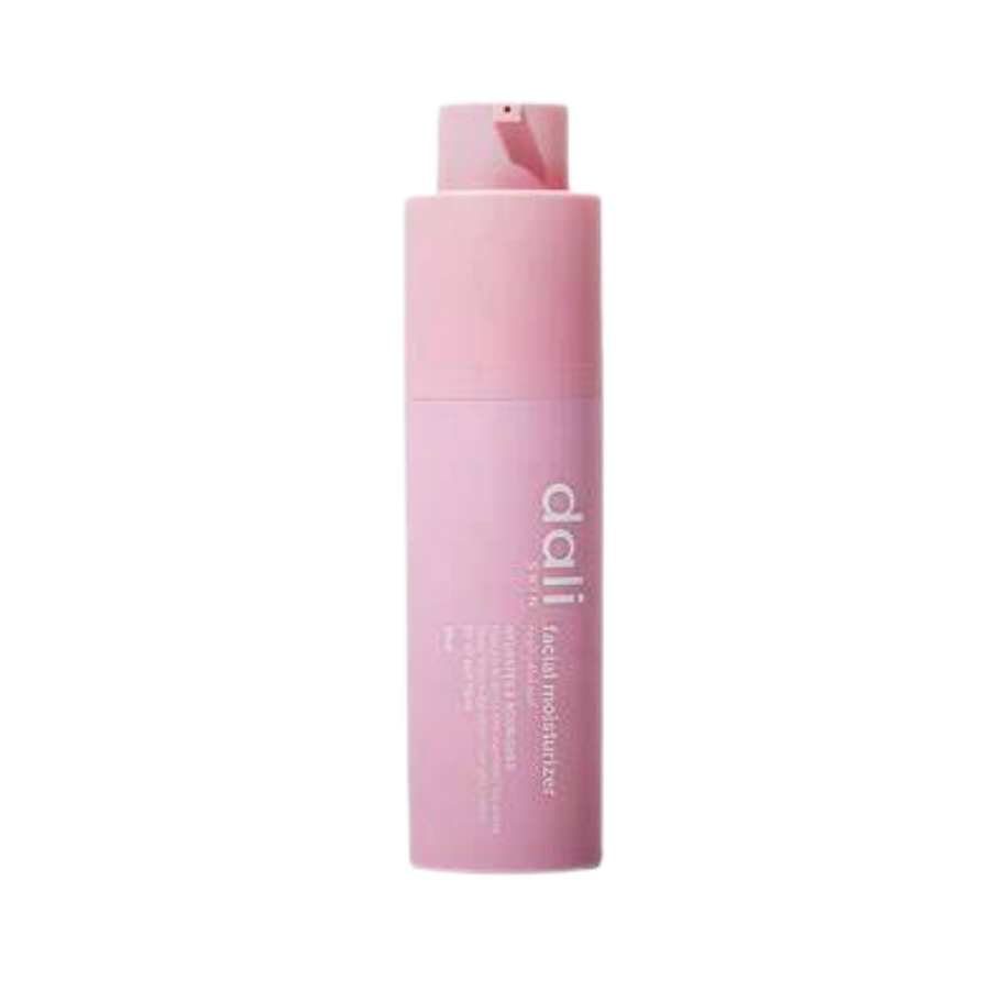 dali Skin Cleansing Foam, 200ml, pink cylindrical bottle with pump dispenser, labeled with "dali" and "cleansing foam."
