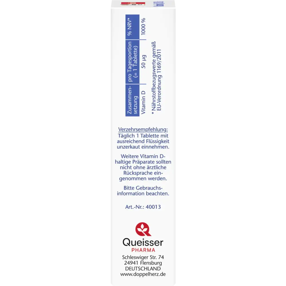 Doppelherz aktiv Vitamin D3 2000 - 60 Mini Tabletten| دوبل هيرز أكتيف فيتامين D3 2000 - 60 قرص صغير