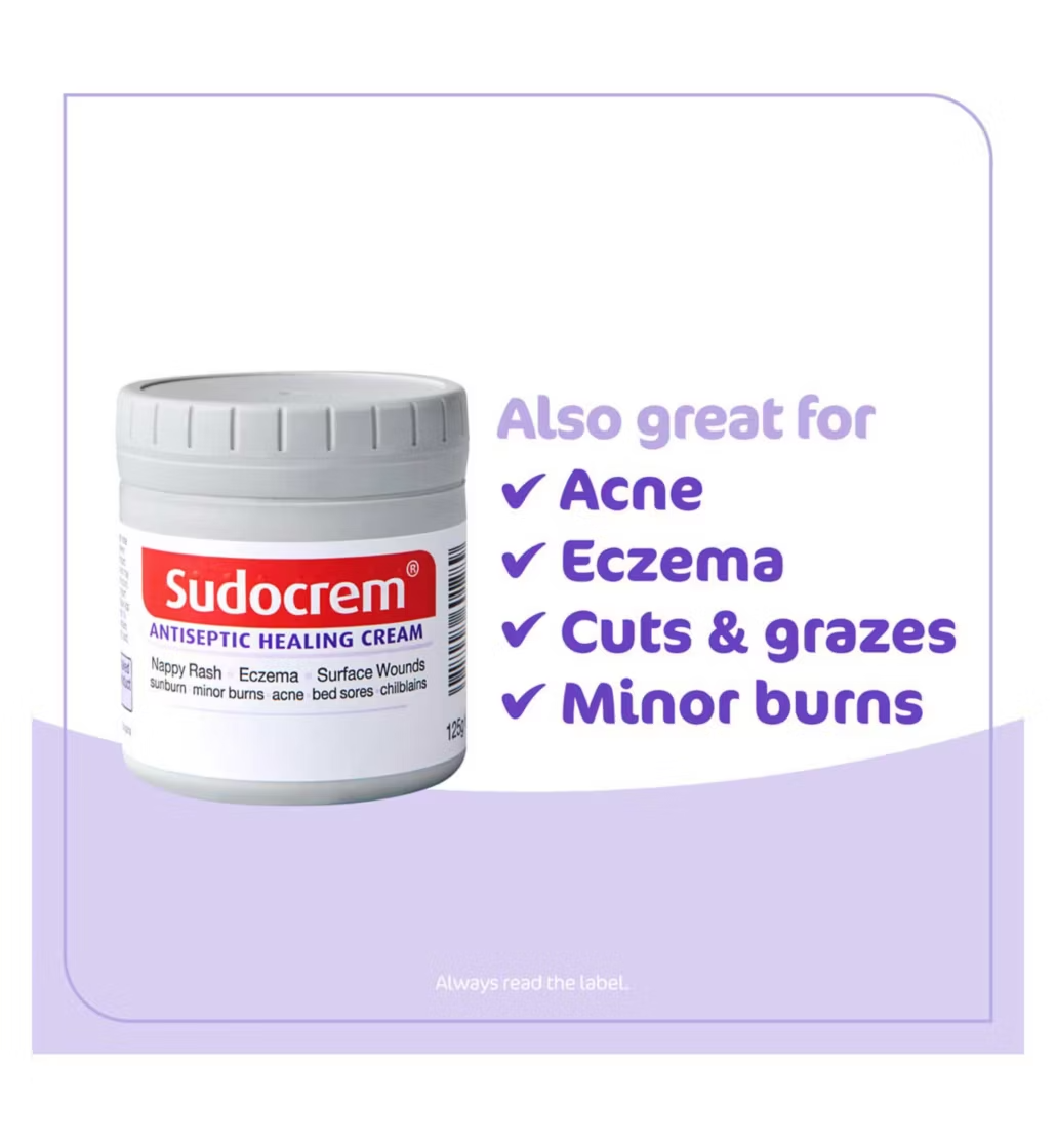 Sudocrem Antiseptic Healing Nappy Cream - 125g | كريم سودوكريم المطهّر لالتئام طفح الحفاض – 125 جم