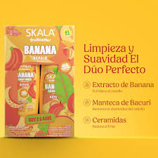 Skala Frutastica Banana Shampoo & Conditioner Set - 325ml | سكالا  مجموعة شامبو وبلسم بالموز – 2 × 325 مل