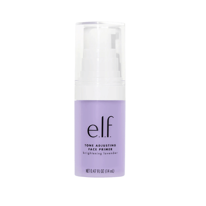 e.l.f. Tone Adjusting Face Primer, 14ml green-tinted primer jar with white lid