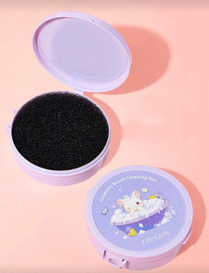 Tools & Cases 1 Purple makeup brush cleaner box | صندوق تنظيف فرش المكياج