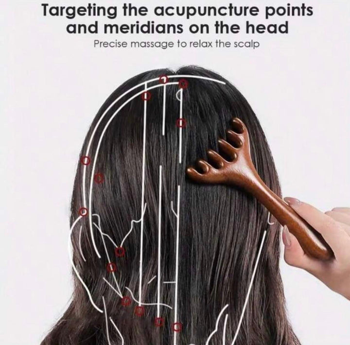 Tools & Cases 1 Wooden Hair Massage Comb | مشط تدليك الشعر خشبي – قطعة واحدة