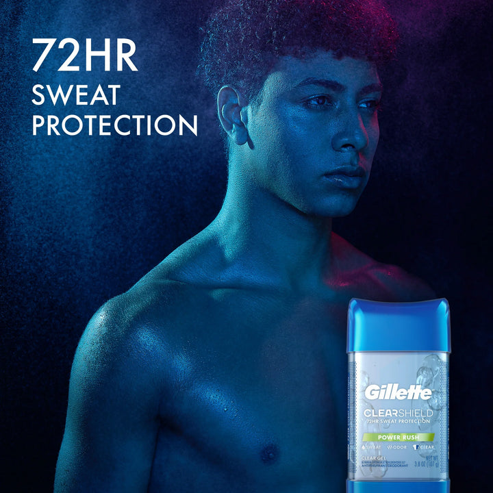 Gillette Sport Power Rush Clear Gel Deodorant - 107g | جيليت مزيل تعرق جل للرجال باور راش - 107 غ