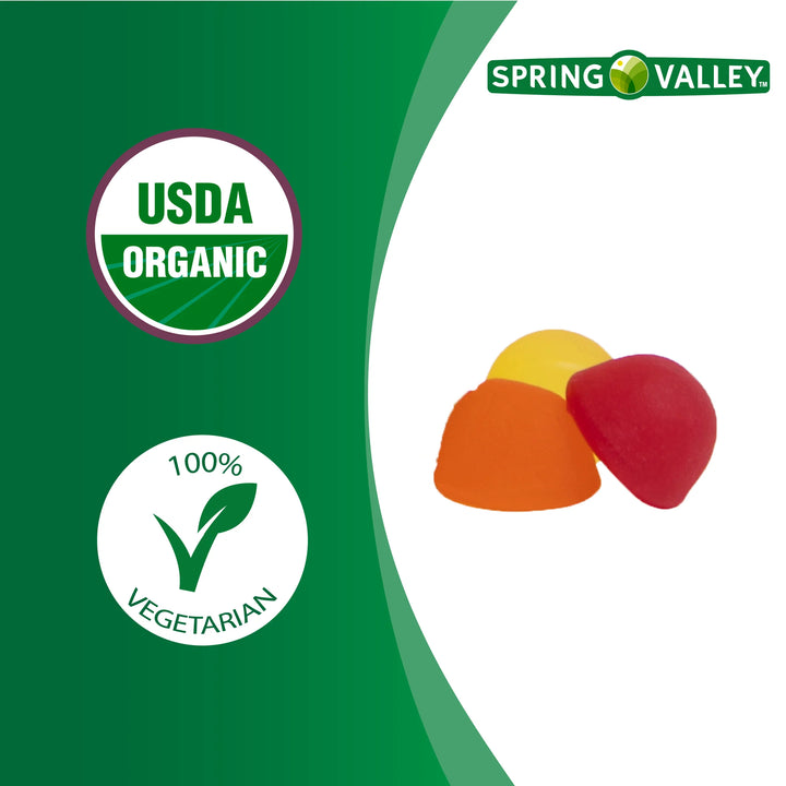 SPRING VALLEY Vitamin D3 50 mcg 2000 IU - 160 Vegetarian Gummies  | سبرينغ فالي فيتامين D3 بتركيز 50 مكغ (2000 وحدة دولية) - 160 علكة نباتية