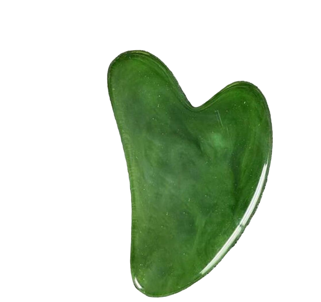 One facial massage tool green and pink| أداة تدليك الوجه الطبيعية