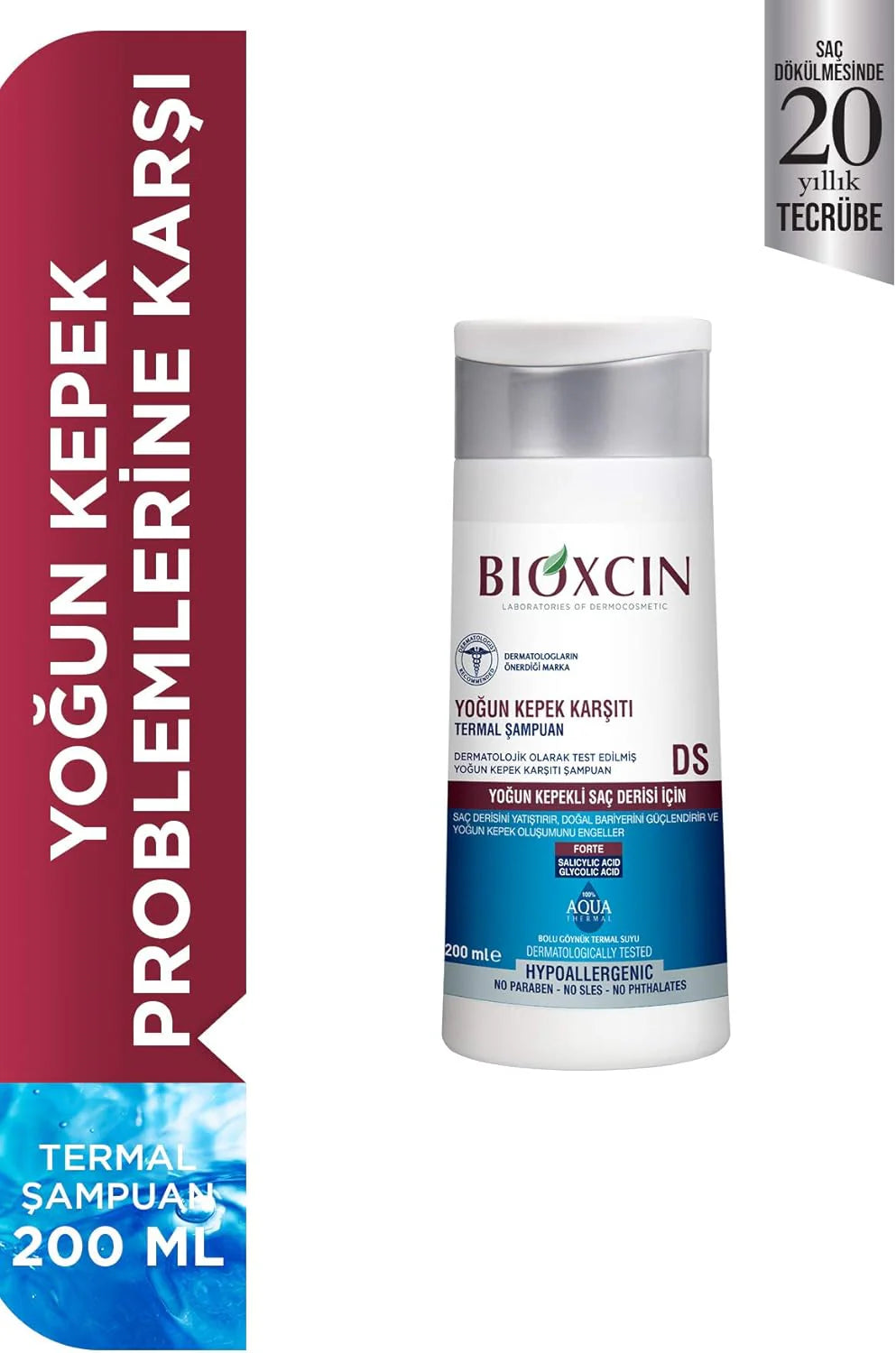 BIOXCIN Shampooing Thermique Intensif Antipelliculaire Anti Schuppen Intensive Thermal Shampoo - 200ml |بيوكسين شامبو الحراري المكثف المضاد للقشرة - 200 مل