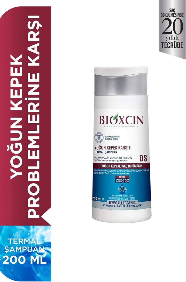 BIOXCIN Shampooing Thermique Intensif Antipelliculaire Anti Schuppen Intensive Thermal Shampoo - 200ml |بيوكسين شامبو الحراري المكثف المضاد للقشرة - 200 مل