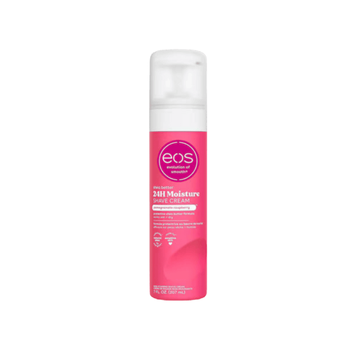 eos Shea Better 24H Moisture pomegranate raspberry shave cream, 7 fl oz pink pump bottle