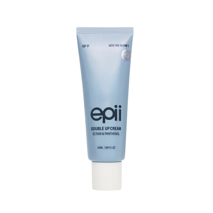 epii Double Up Cream with ectoin and panthenol, 50ml, in a pale blue squeeze tube.