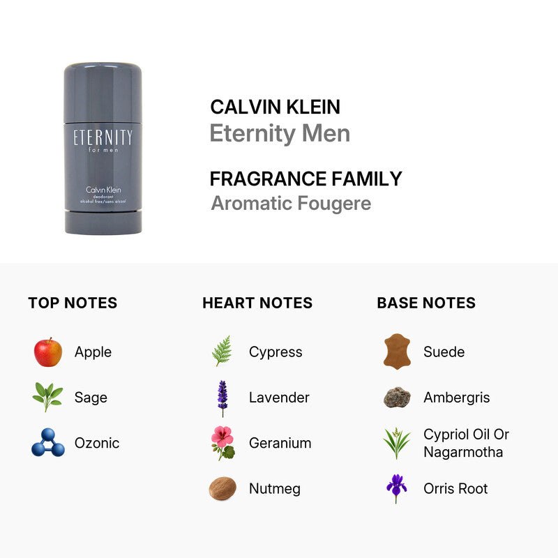 Calvin Klein Eternity Men Deodorant Stick - 75ml | كالفن كلاين اتيرنتي  مزيل عرق ستيك للرجال - 75 مل