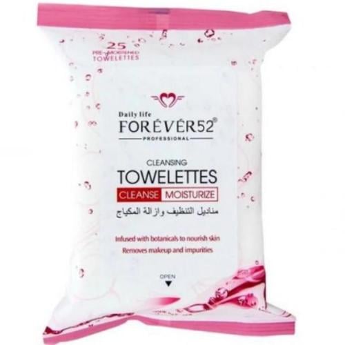 FOR EVER52 Ultra Soft Cleansing Wipes - 25 منديل | فوريفر52 مناديل تنظيف فائقة النعومة لإزالة المكياج - 25 منديل #3