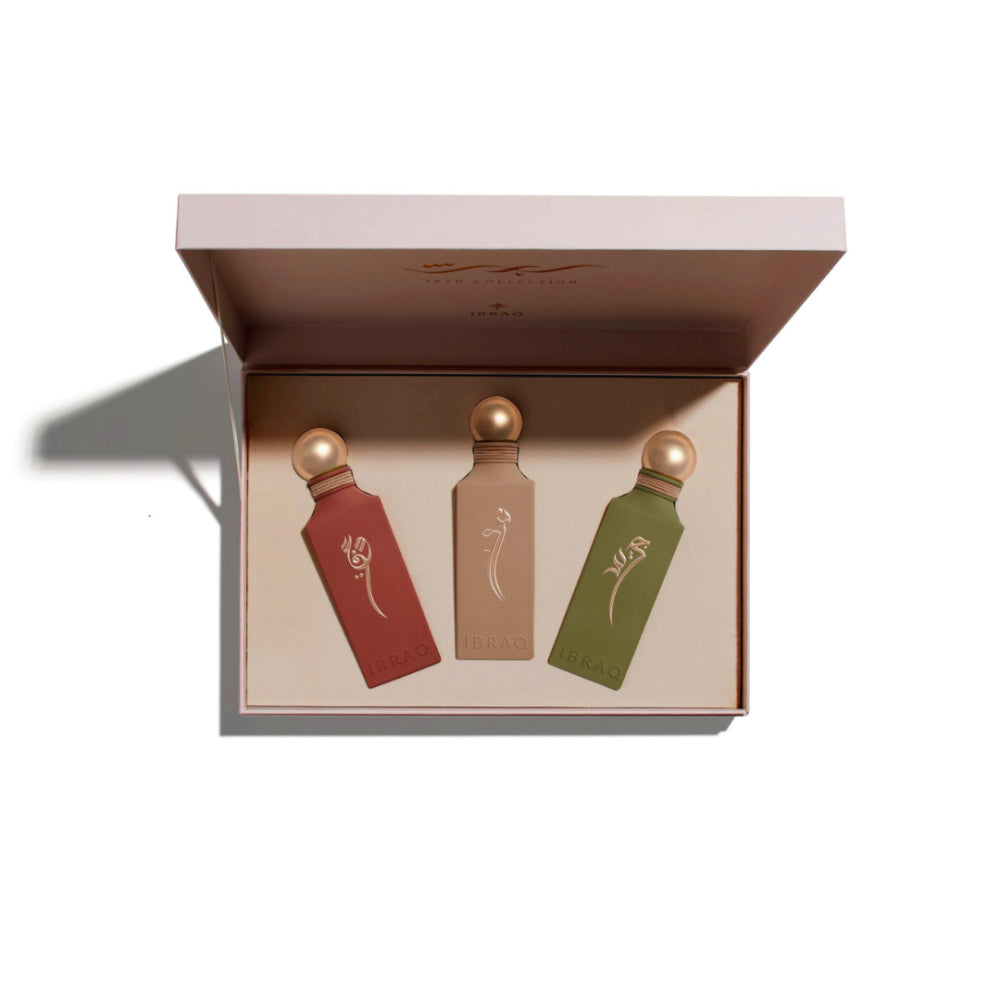 IBRAQ Ibrahim Al-Qurashi Irth Collection - 3x100ml |   مجموعة ارث دايموند من ابراهيم القرشي 3 × 100 مل