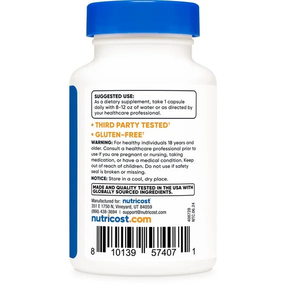 Nutricost Vitamin B Complex - 30 Capsules | نيوتريكوست فيتامين ب كومبلكس 460 ملغ - 30 كبسولة