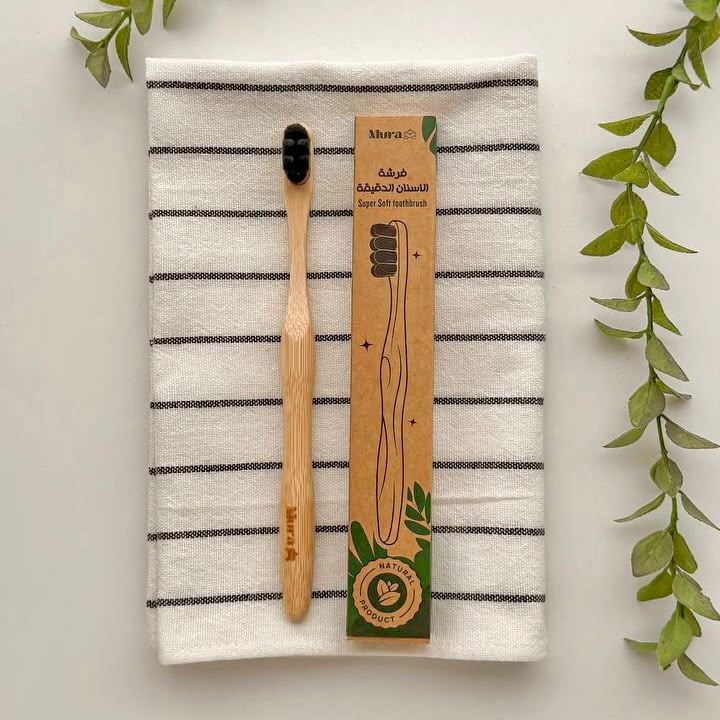 Mura Bamboo Toothbrush With Microfiber Bristles | مورا فرشة الاسنان بشعيرات مايكروفايبر