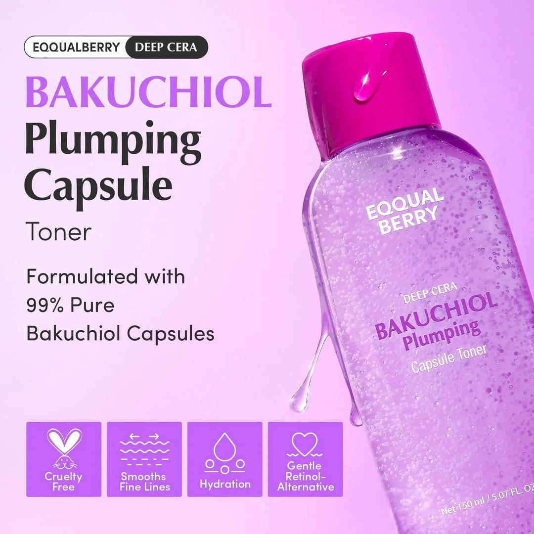 EQQUALBERRY BAKUCHIOL PLUMPING CAPSULE TONER - 150ml | إيكوال بيري تونر كبسولات باكوتشيوي مرطب عميق - 150مل #1