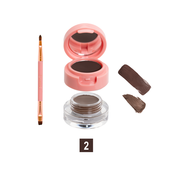 Christine 2 In 1 Eyebrow Powder Gel Eyeliner - 4g | كريستين جيل حواجب بني - 4غ #4