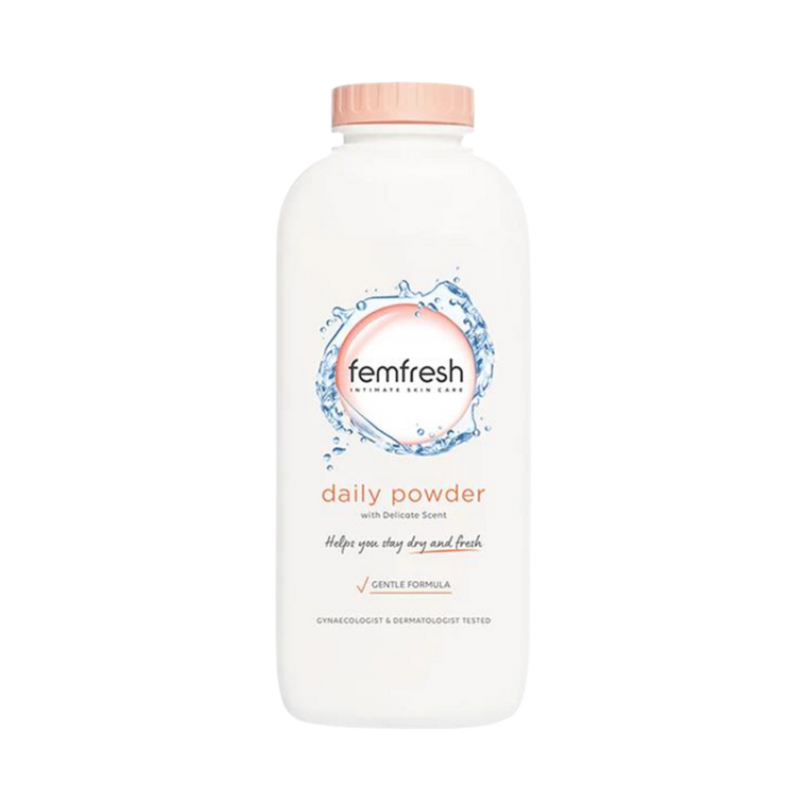 Femfresh Daily Powder with delicate scent, intimate skin care formula, 300g, helps you stay dry and fresh.
