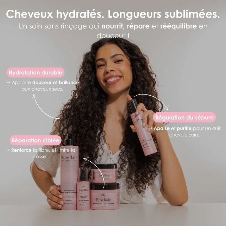 RoseBaie Keratin and Prickly Pear Crystal Serum - 100ml | روز باي سيروم منظّم لإفراز الدهون بزيت التين الشوكي - 100مل