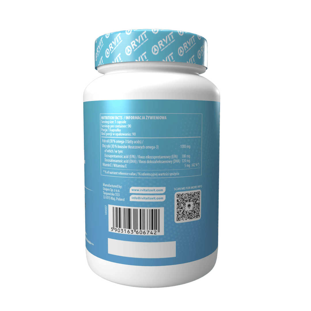 Rvit Fish Oil 1000 - 90 Capsules | أريفيت زيت السمك 1000 - 90 كبسولة #3